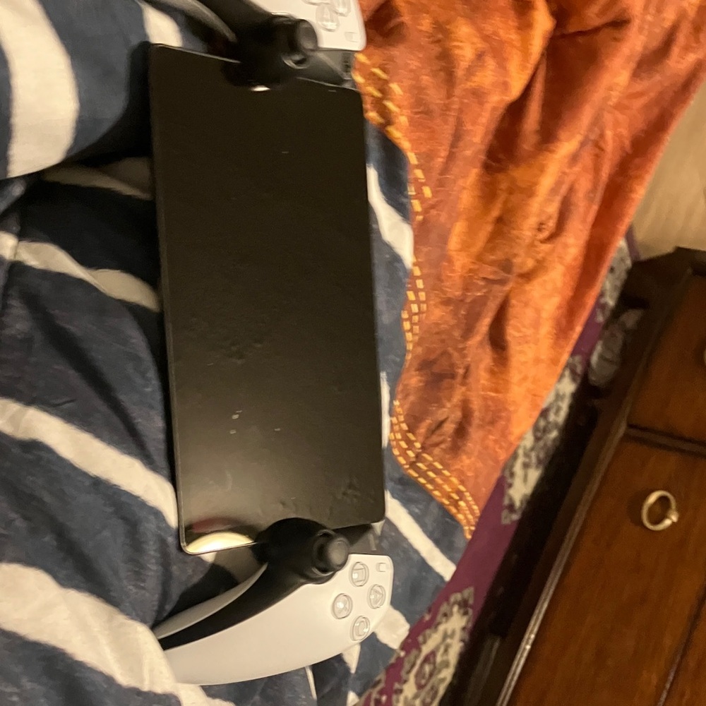 Black and White Handheld Gaming Console
